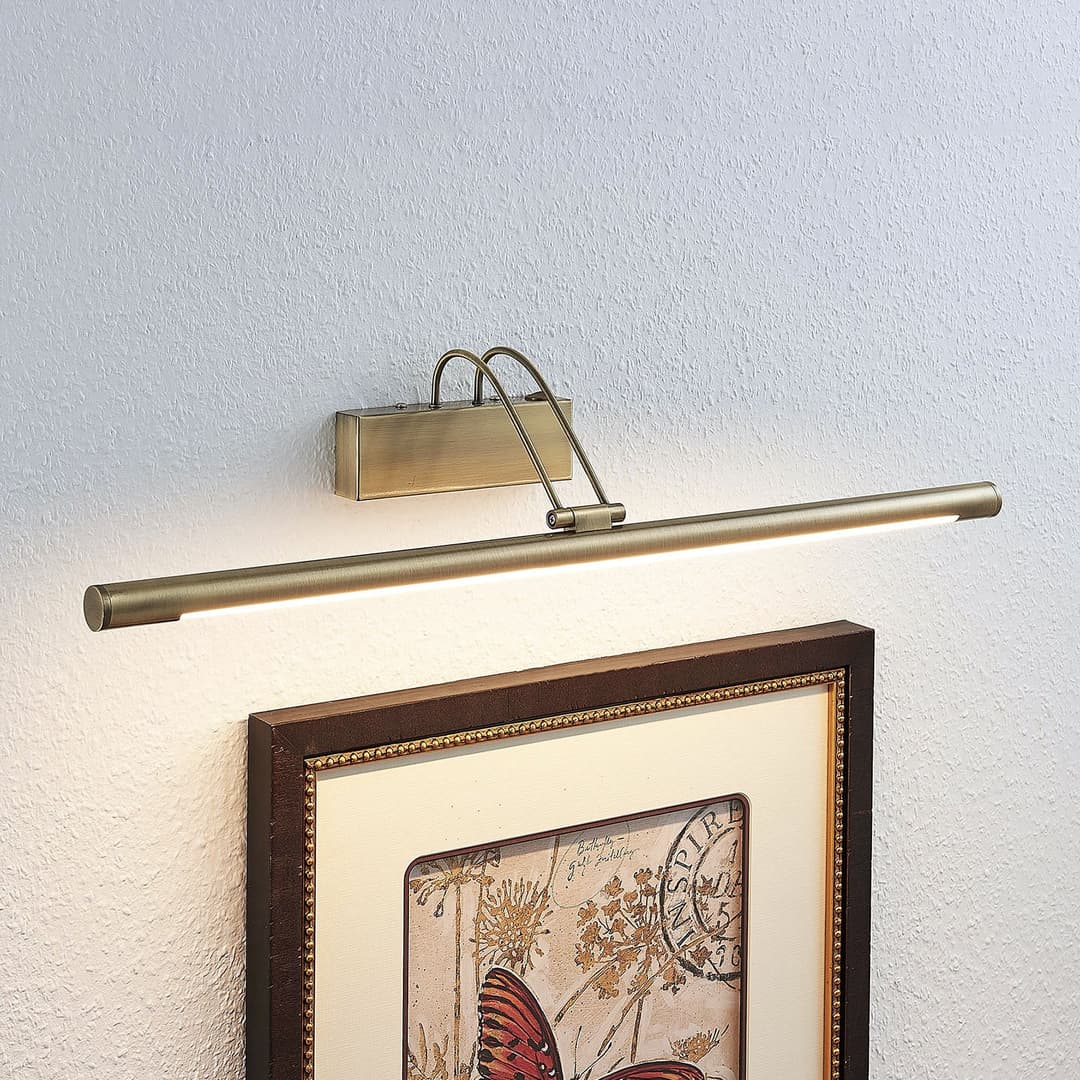 Mailine LED Wandleuchte Antique Brass - Lindby - Wohnzimmer - Modern - Metall - Einflammig