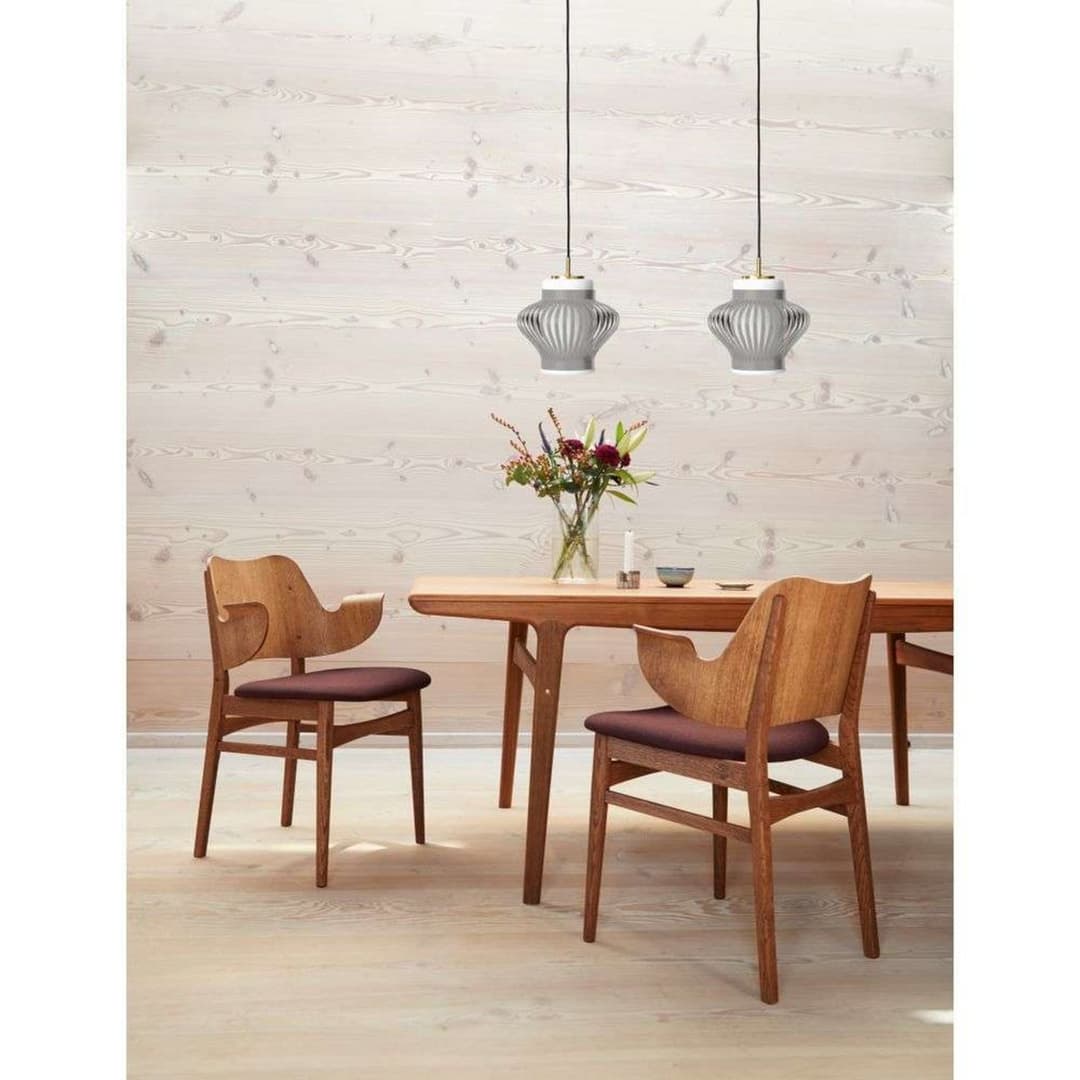 Opal Lamella Pendelleuchte, grau, Ø 26 cm - Warm Nordic - Esszimmer - Vintage - Metall - Einflammig