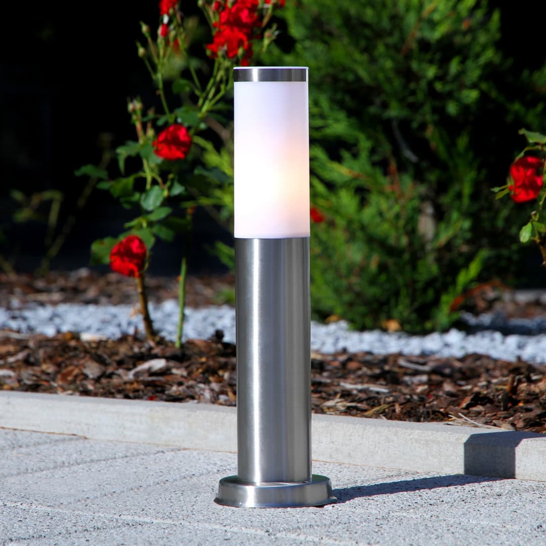 Kristof Gartenleuchte Stainless Steel - Lindby - Terrasse - Modern - Edelstahl - Einflammig
