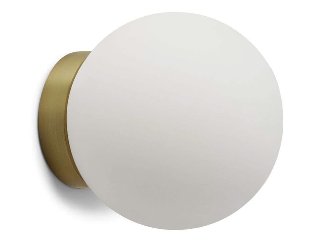 Palla C135 LED-Deckenleuchte, IP44, messing/opal - Antidark - Badezimmer - Glas