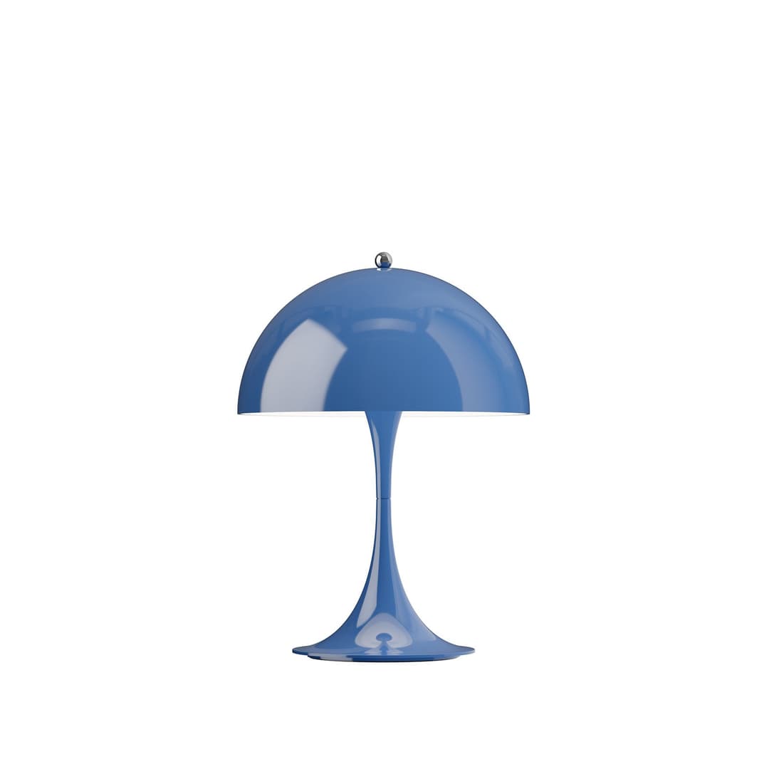 Panthella 250 PORTABLE Akkulampe indigoblau - Louis Poulsen - Wohnzimmer - Modern - Kunststoff - Mit Schirm