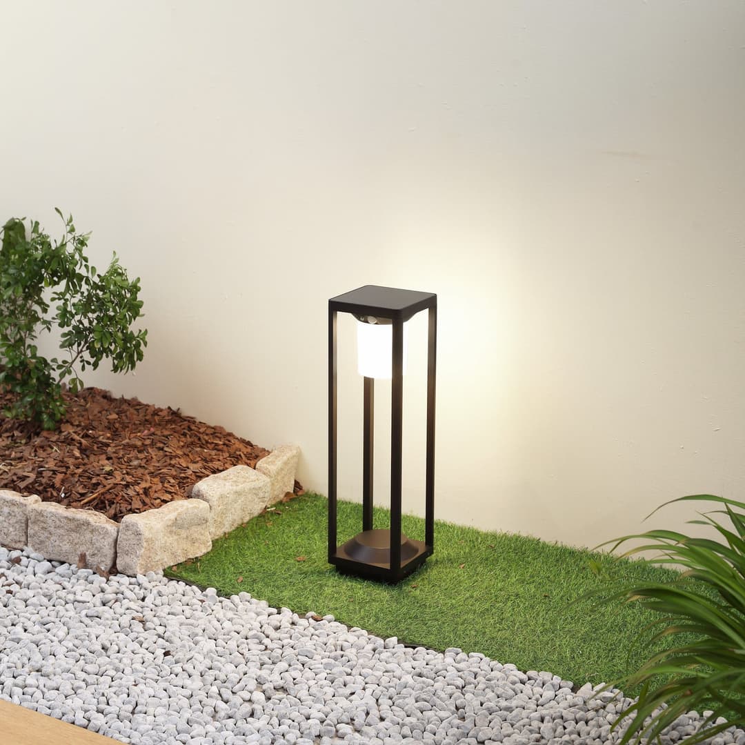 Nilea Square Solarzelle Lampe W/Sensor Schwarz - Lucande - Terrasse - Modern - Aluminium - Eckig