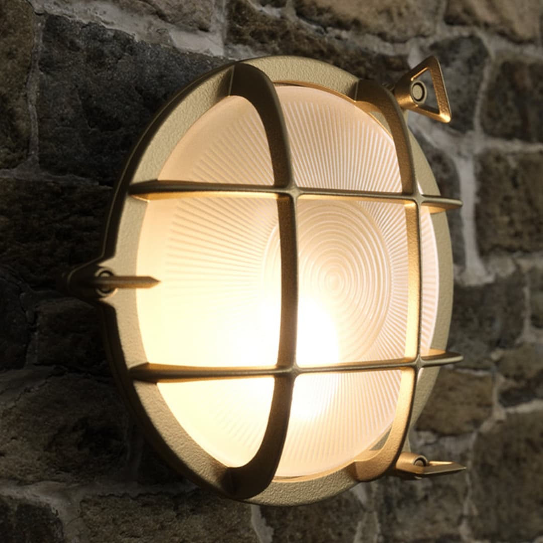 Polperro Wandleuchte Brass - Nordlux - Maritim - Metall - Rund
