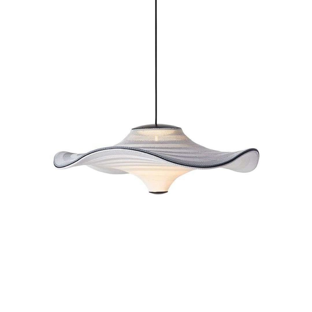 LED-Pendelleuchte Flying Blau Ø 78 cm - Made By Hand - Schlafzimmer - Stoff / Textil