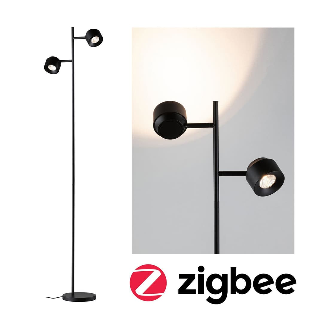 Puric Pane 2 Stehleuchte Zigbee Dim. Schwarz - Paulmann - Wohnzimmer - Modern - Metall