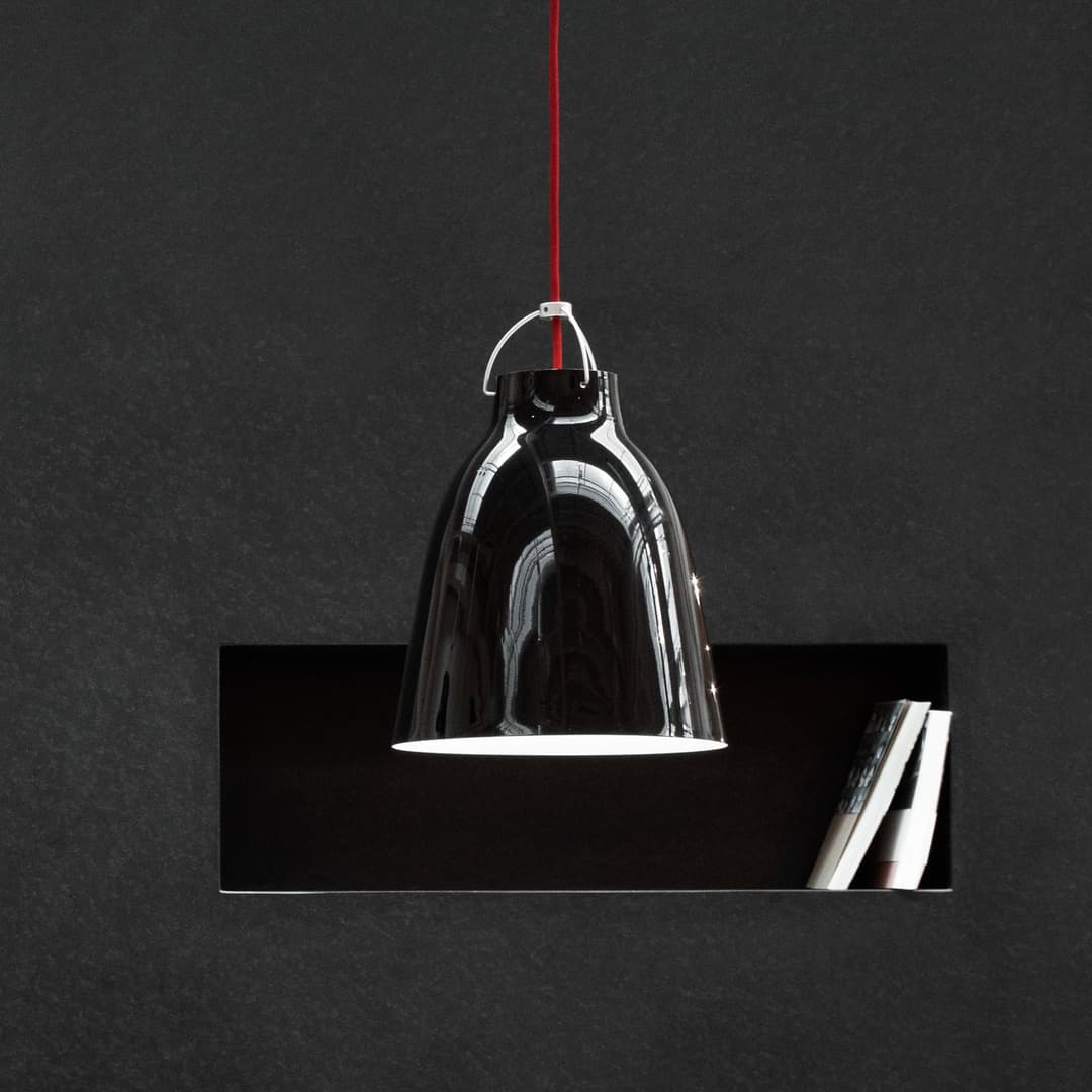 Caravaggio™ P2 Pendelleuchte Schwarz - Fritz Hansen Caravaggio P2 - Wohnzimmer - Design - Metall - Einflammig