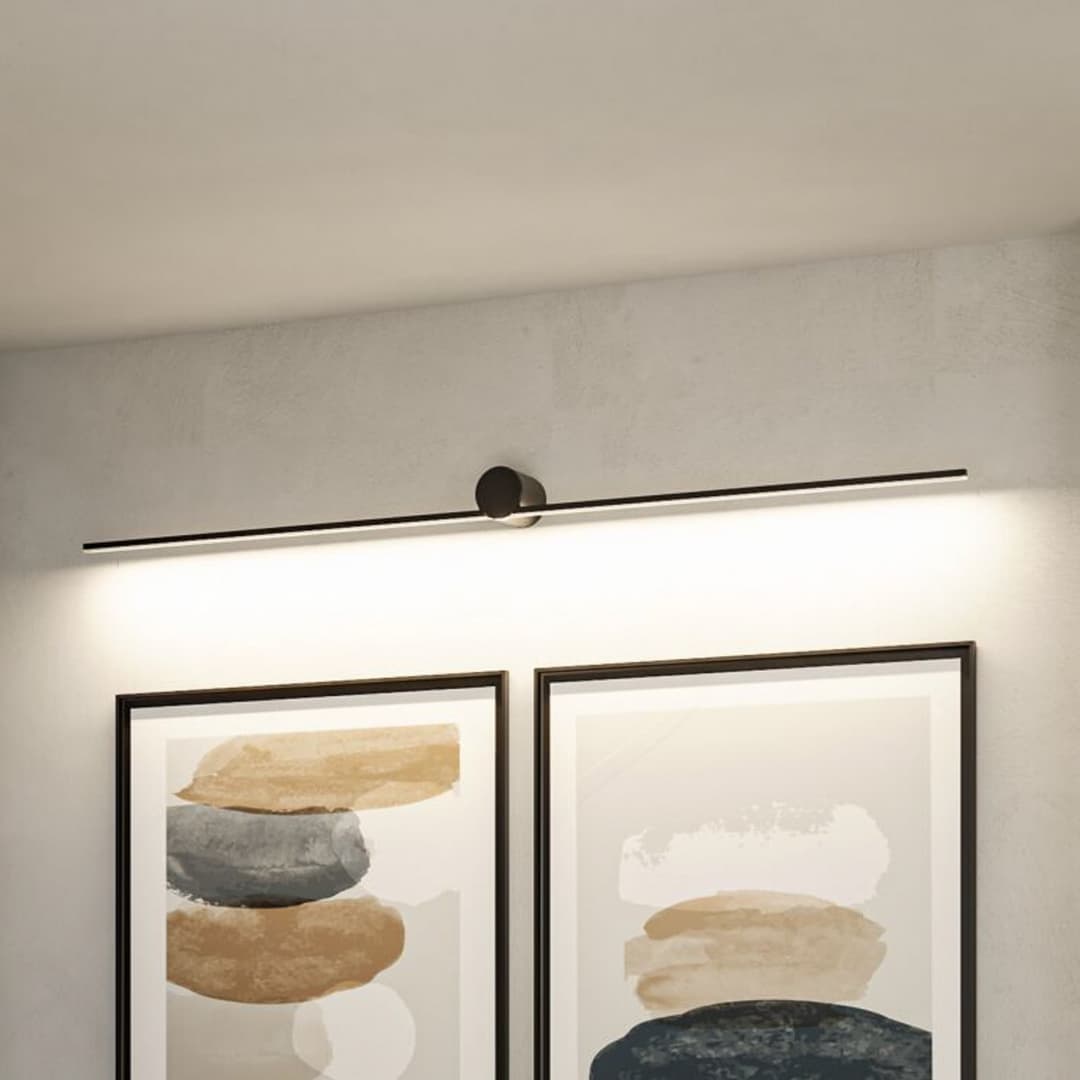 Sava LED-Wandleuchte, IP44, 120 cm, schwarz matt - Paulmann - Badezimmer - Modern - Metall - Einflammig