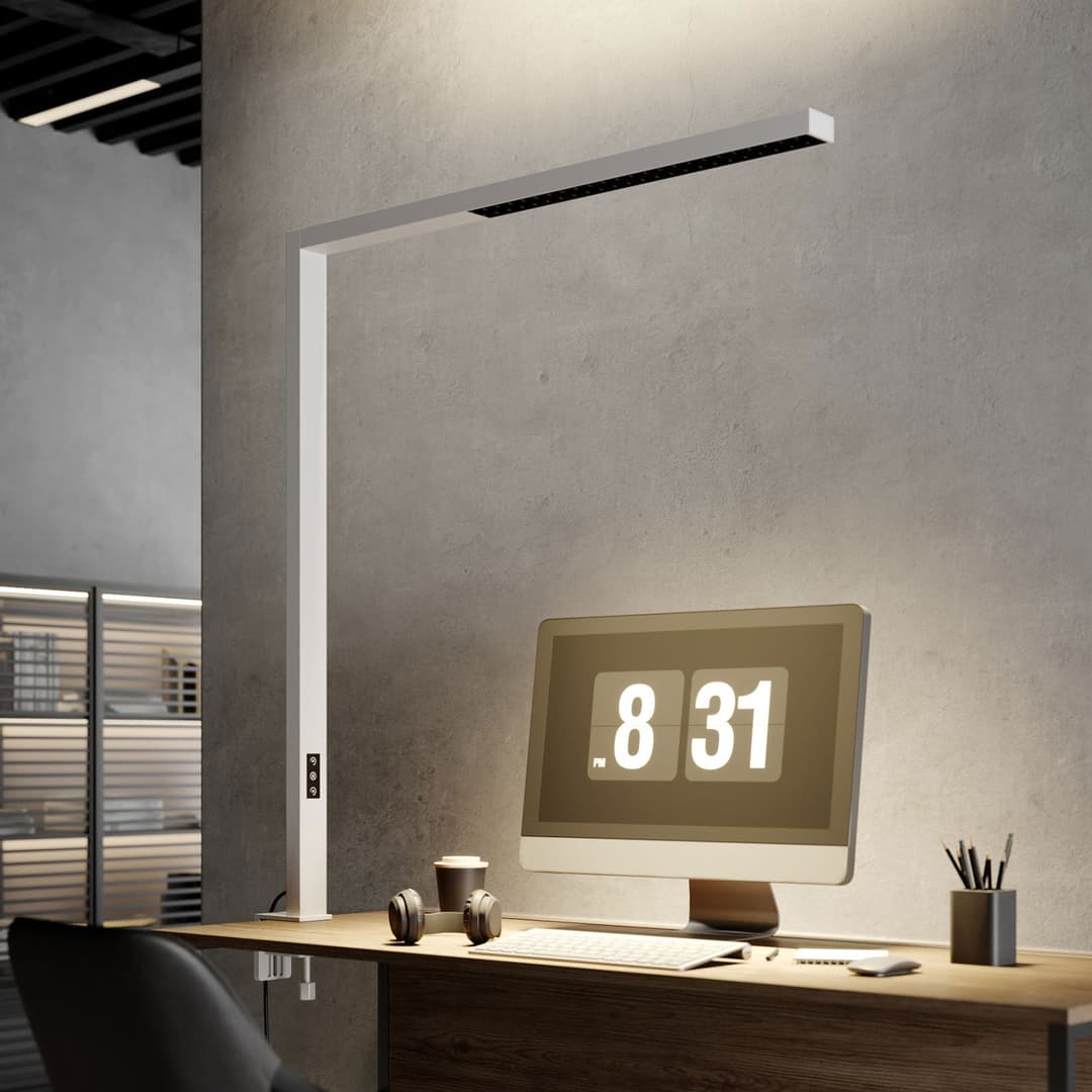 Jolinda Tischleuchte White - Arcchio - Arbeitszimmer / Büro - Modern - Metall - Eckig