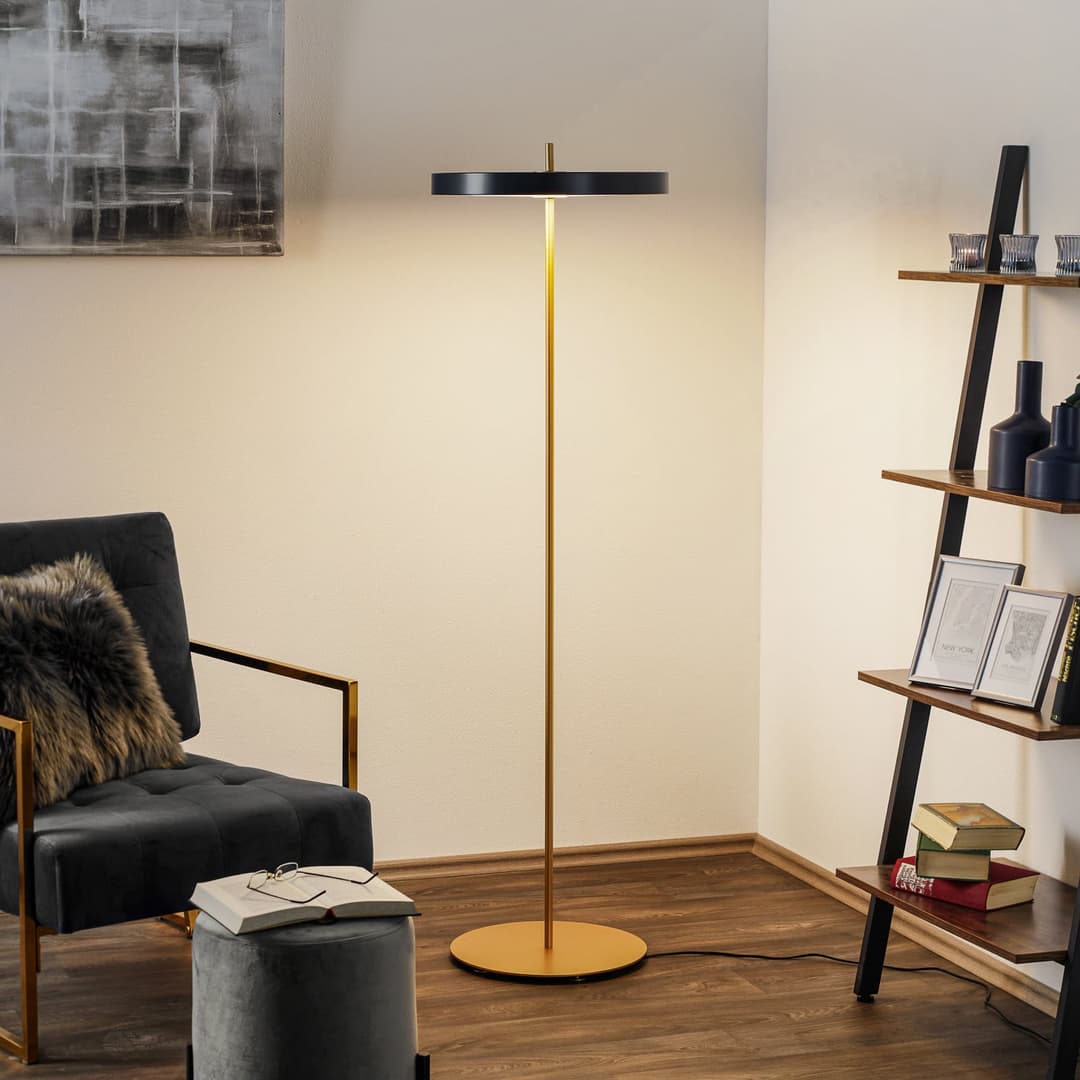 Asteria Stehleuchte Anthracite - UMAGE Asteria Floor - Wohnzimmer - Design - Metall - Mit Schirm