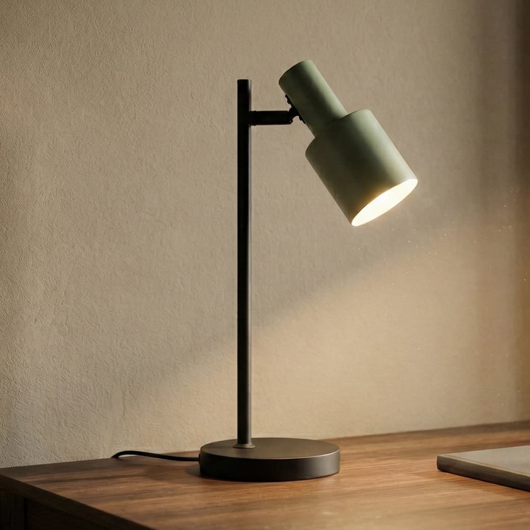 Ovelia Tischleuchte Green/Black - Lindby - Arbeitszimmer / Büro - Modern - Metall - Einflammig