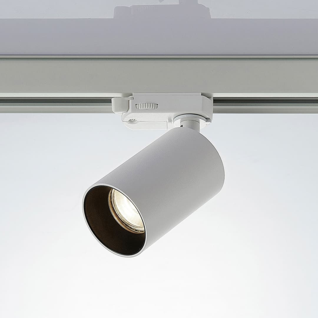 Brinja Schienenstrahler, 3-Phasen, weiß, Ø 6 cm, zylindrisch, GU10 - Arcchio - Flurbereich - Modern - Aluminium - Einflammig