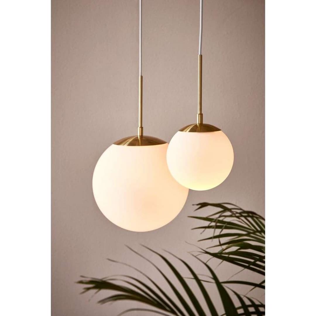 Grant Hängeleuchte, mesing/weiß, Ø 15 cm - Nordlux - Esszimmer - Metall