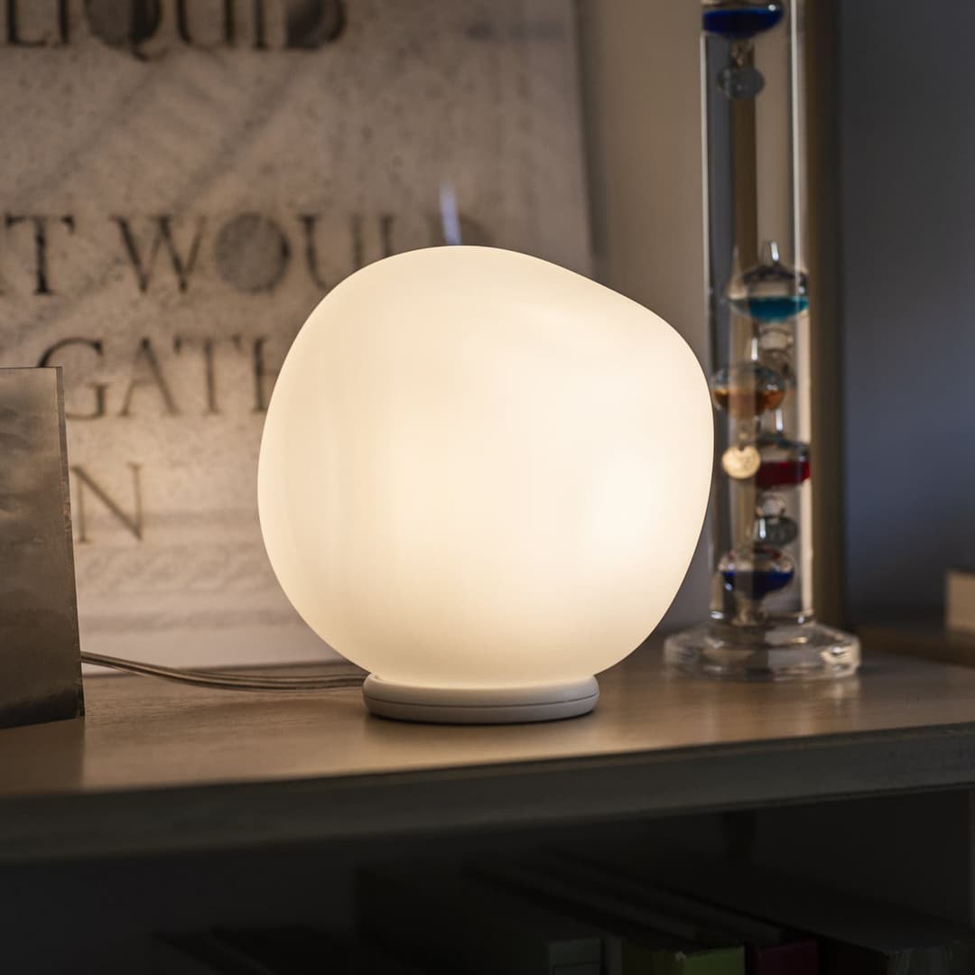 Hoba Piccola Tischlampe, Ø 13 cm, dimmbar, Glas - Foscarini - Wohnzimmer - Design - Kugel