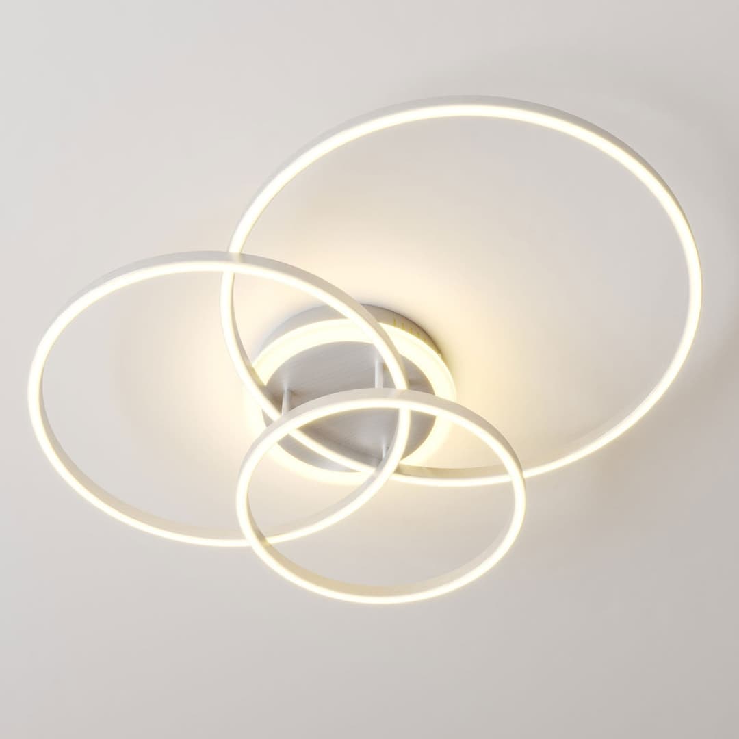 Tula Deckenleuchte Smart Home Nickel - Lindby - Wohnzimmer - Modern - Metall - Mehrflammig
