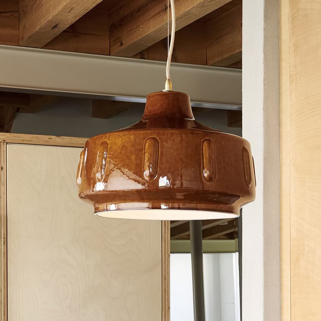 Jimmy Hängelampe Ø 38 cm, braun Keramik - MARKET SET - Wohnzimmer - Design - Einflammig