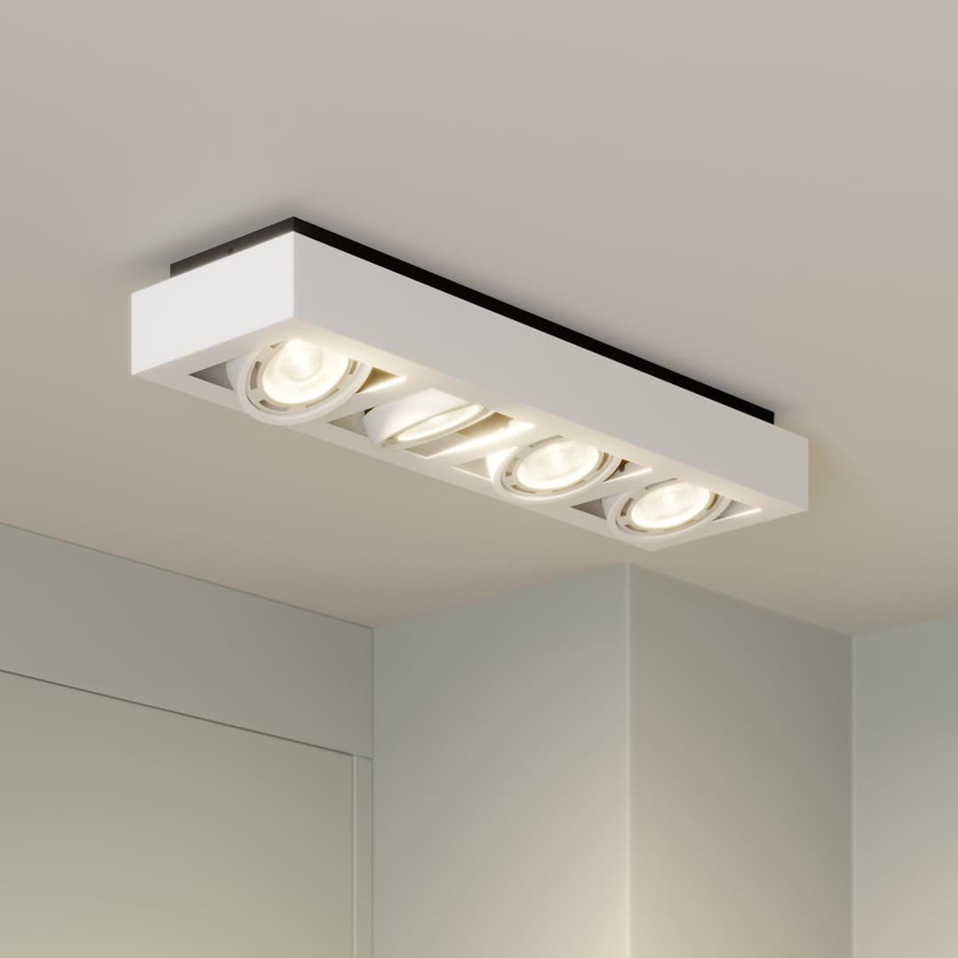 Ronka 4 Deckenleuchte White - Arcchio - Wohnzimmer - Modern - Metall - Eckig