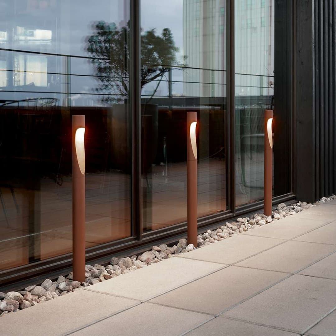 Flindt Gartenlampe 70cm, 2700K, Anker Corten - Louis Poulsen - Terrasse - Aluminium
