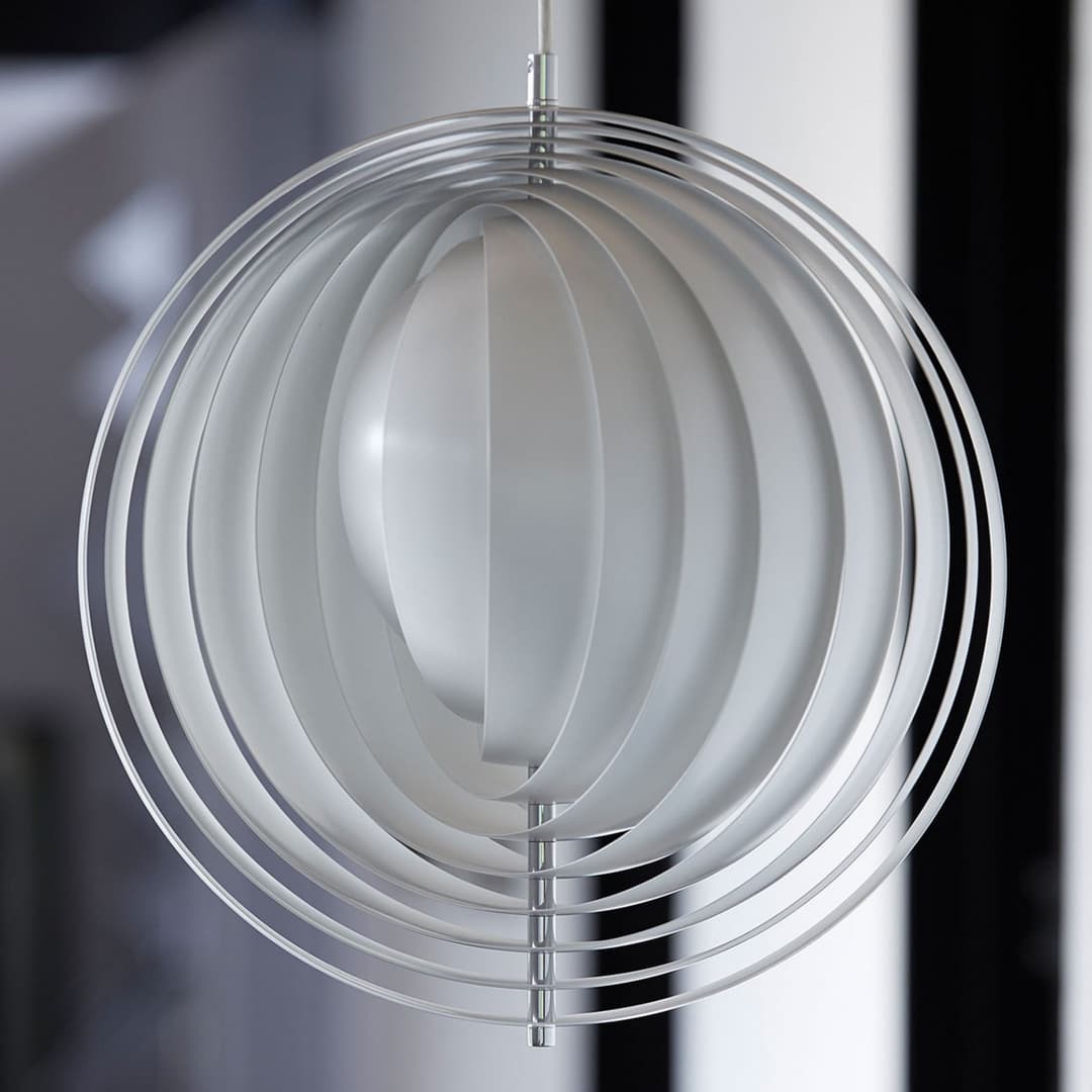 Moon Pendelleuchte Ø34 Weiß - Verpan - Wohnzimmer - Design - Metall - Einflammig