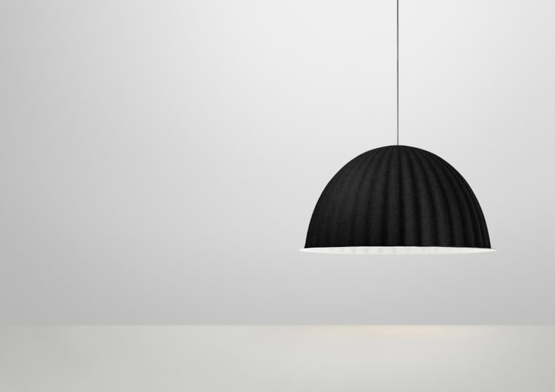 Under The Bell Pendelleuchte Ø82 Black - Muuto - Esszimmer - Stoff / Textil