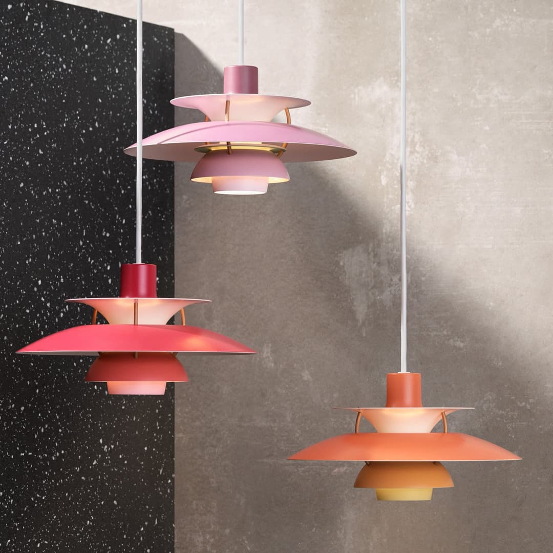 PH 5 300 Hängeleuchte, rot, 30 cm - Louis Poulsen - Wohnzimmer - Design - Metall - Einflammig