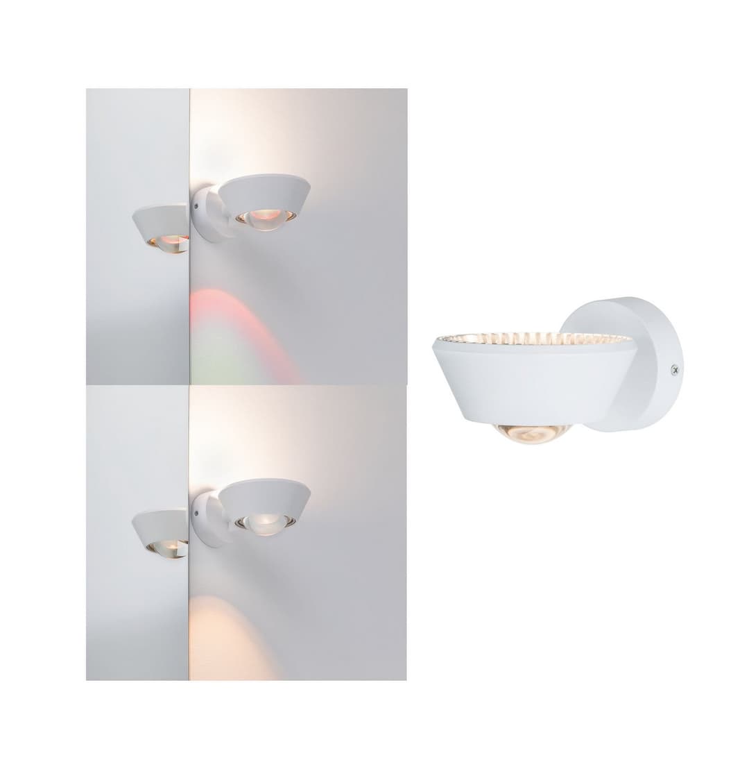 Sabik LED Wandleuchte IP44 Dim. Matt Weiß - Paulmann - Wohnzimmer - Modern - Kunststoff - Mehrflammig
