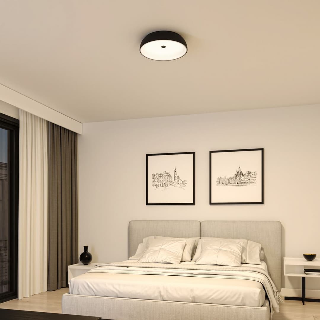 Jaron LED Deckenleuchte 3-step Dim. Matt Schwarz - Paulmann - Wohnzimmer - Modern - Metall - Rund