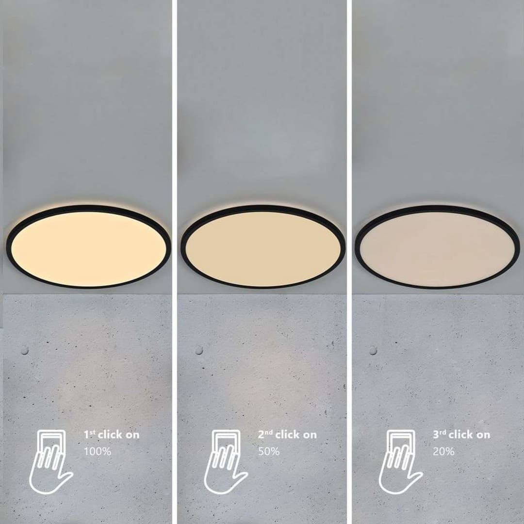 Oja 60 Deckenleuchte 3-Step Black - Nordlux - Wohnzimmer - Metall