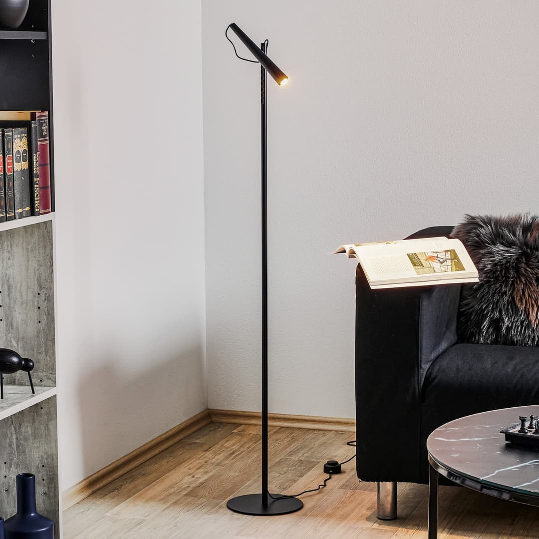Magneto LED-Stehleuchte, schwarz - Foscarini - Wohnzimmer - Design - Metall