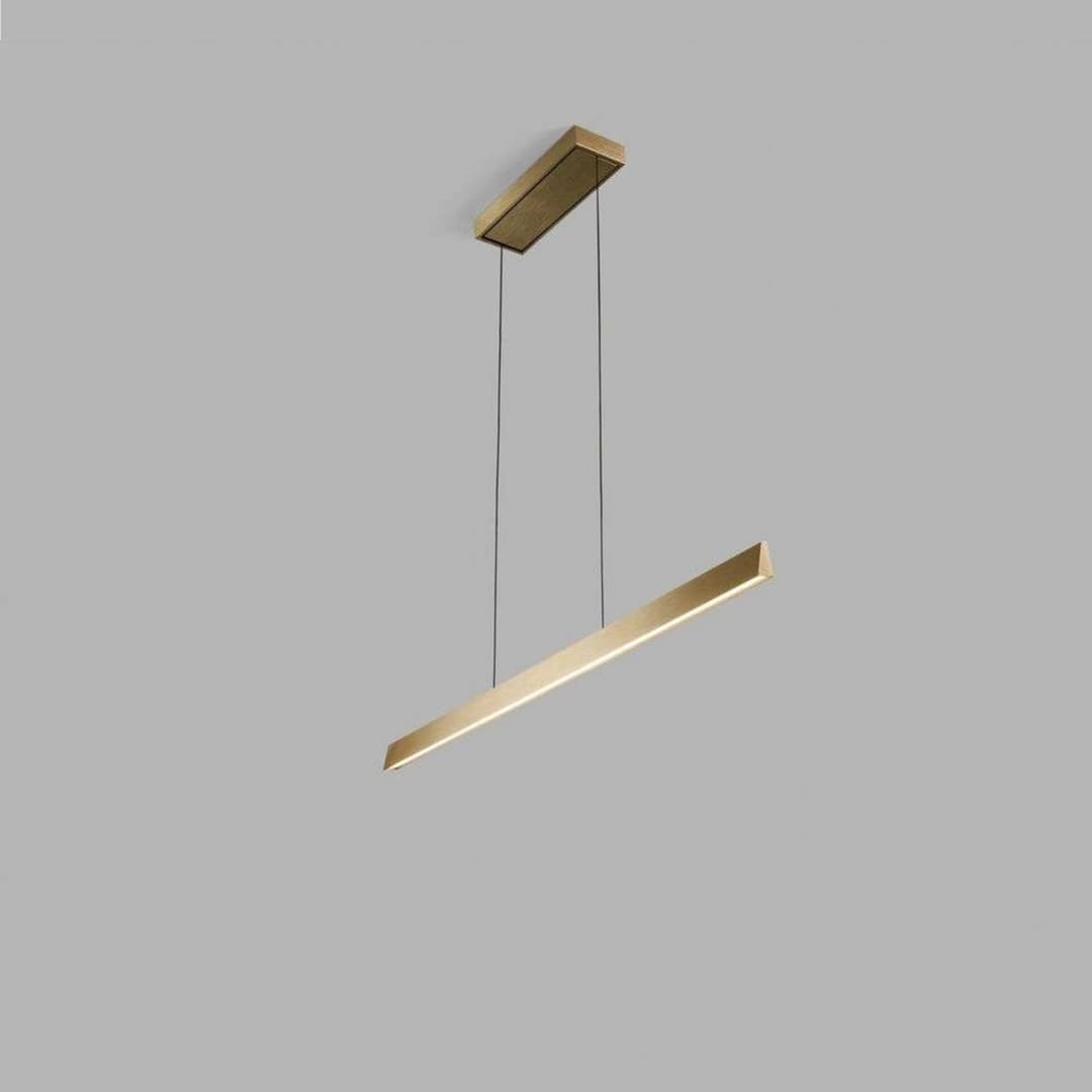 Edge Linear S1000 Pendelleuchte Brass - LIGHT-POINT - Küche - Aluminium