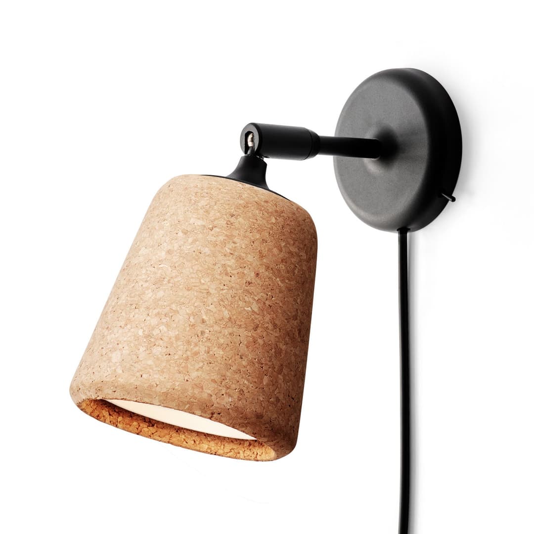 Material Wandleuchte Natural Cork - New Works Material The Originals - Wohnzimmer - Design - Einflammig