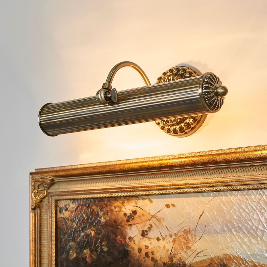 Joely Wandleuchte Antique Brass - Lindby - Wohnzimmer - Antik - Metall - Rund