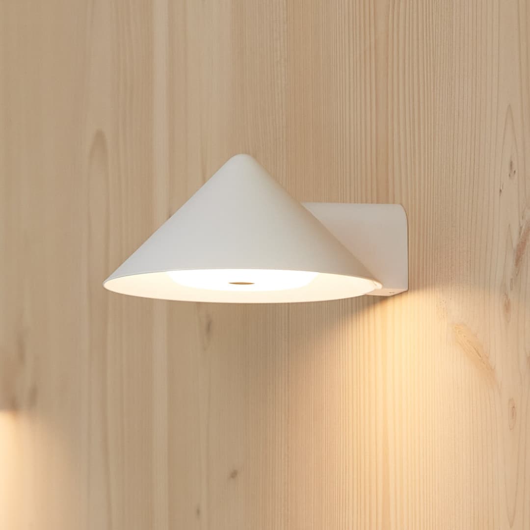 Grasp LED-Akku-Wandlampe Weiß - FRANDSEN - Wohnzimmer - Design - Edelstahl - Einflammig