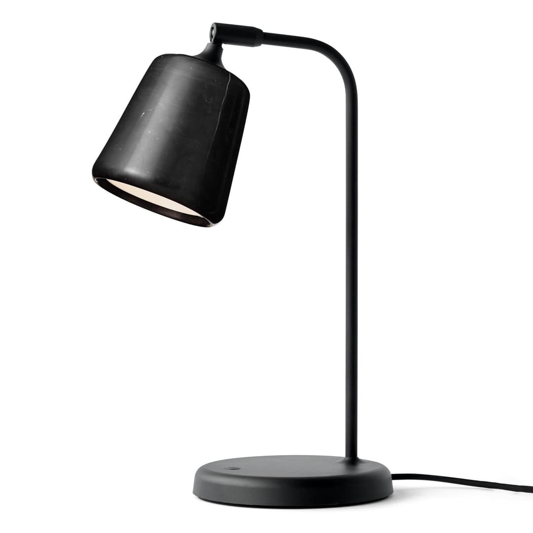 Material Tischleuchte Black Marble - New Works Material The Originals - Wohnzimmer - Design - Metall - Einflammig