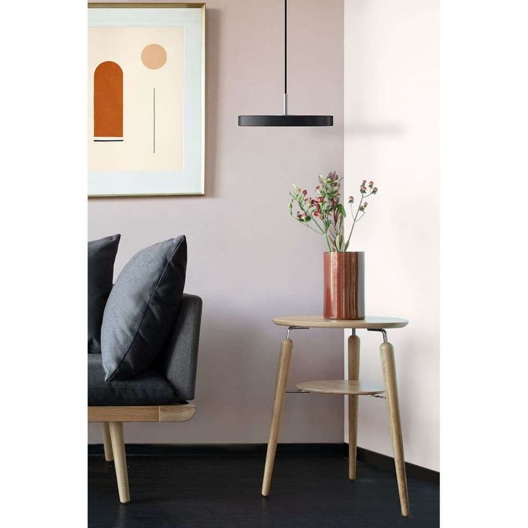Asteria Pendelleuchte Mini Black/Steel Top - UMAGE - Wohnzimmer - Metall