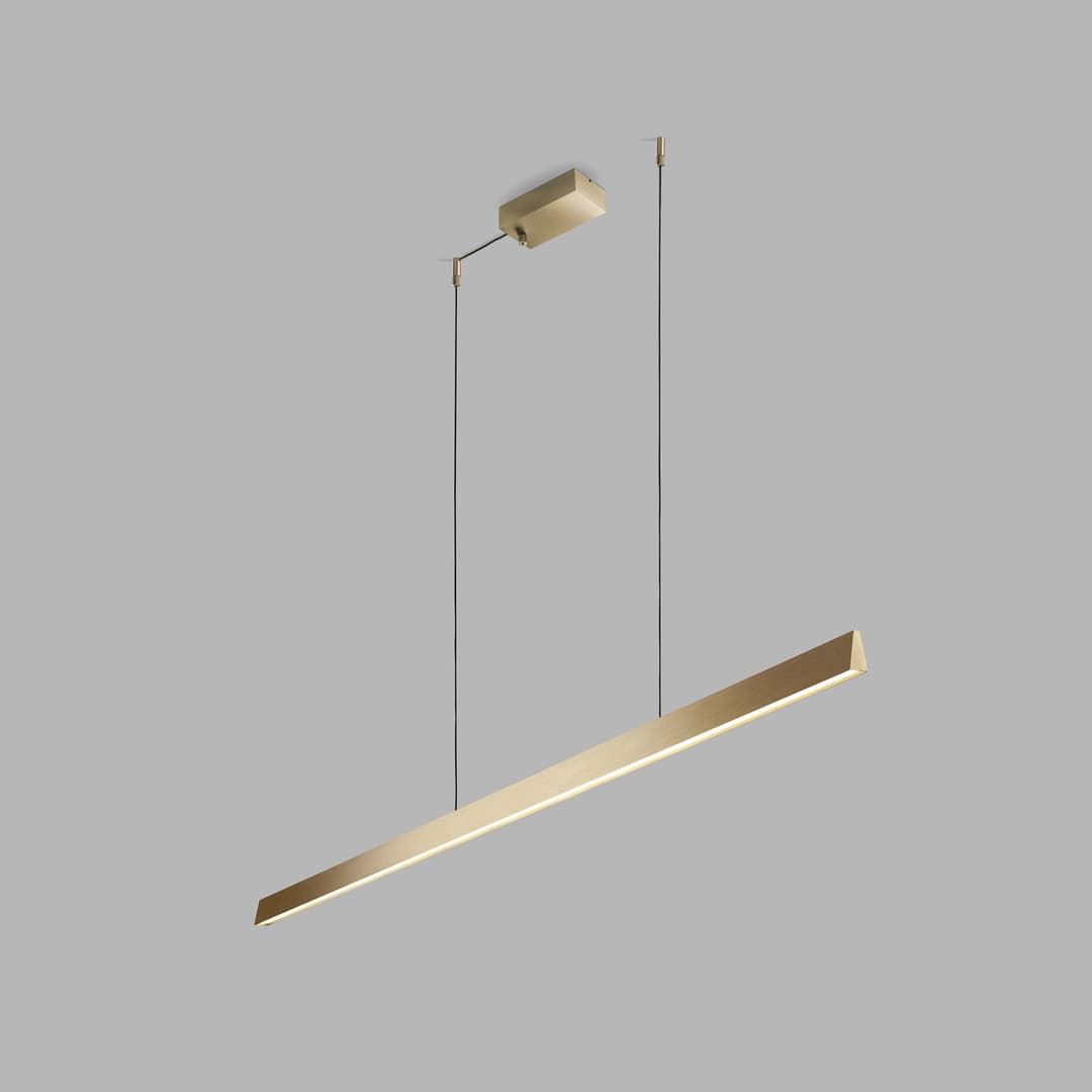 Edge Linear S1500 LED-Hängelampe, messing, CCT - Light-Point - Arbeitszimmer / Büro - Design - Aluminium - Mehrflammig