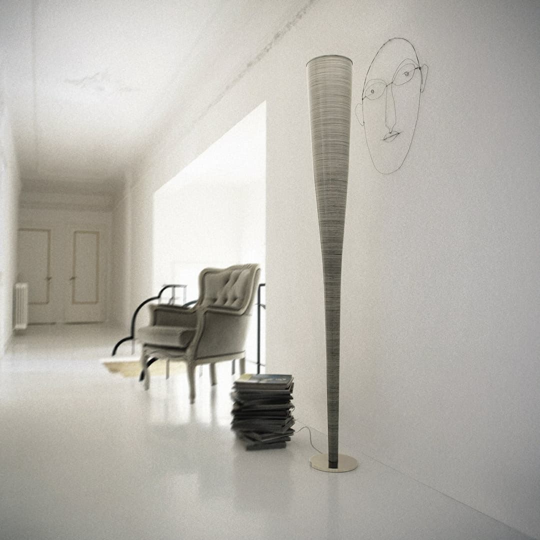Mite LED Stehleuchte Schwarz - Foscarini - Wohnzimmer - Sonstige