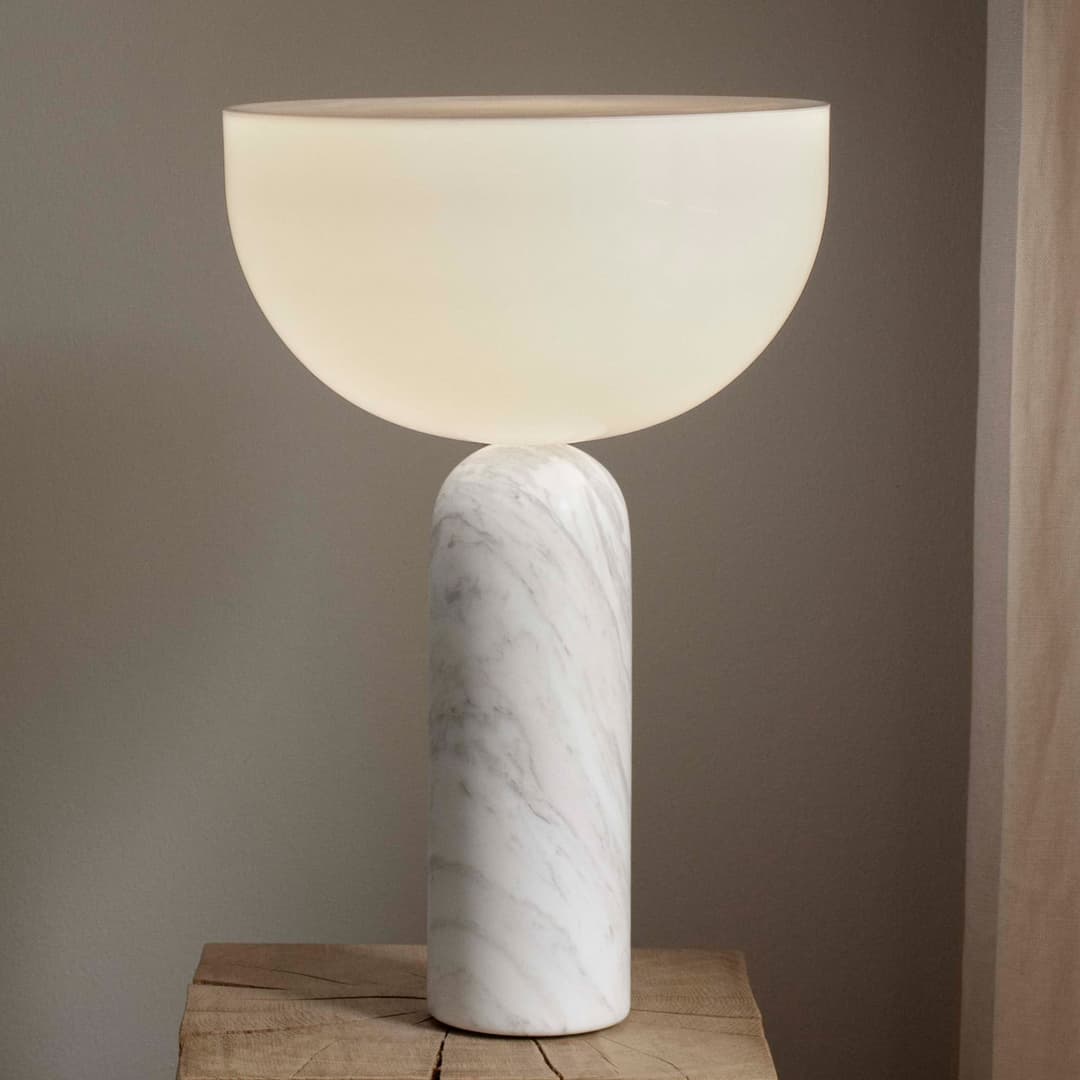 Kizu Tischleuchte Large White - New Works Kizu Large - Wohnzimmer - Design - Stein