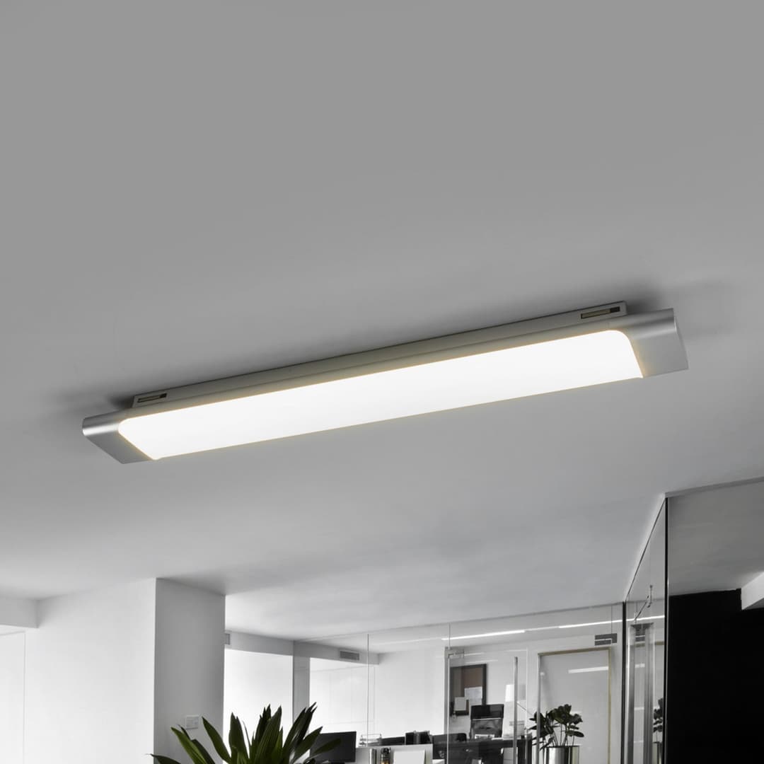 Vinca Deckenleuchte L60 White/Silver - Arcchio - Arbeitszimmer / Büro - Modern - Kunststoff - Eckig