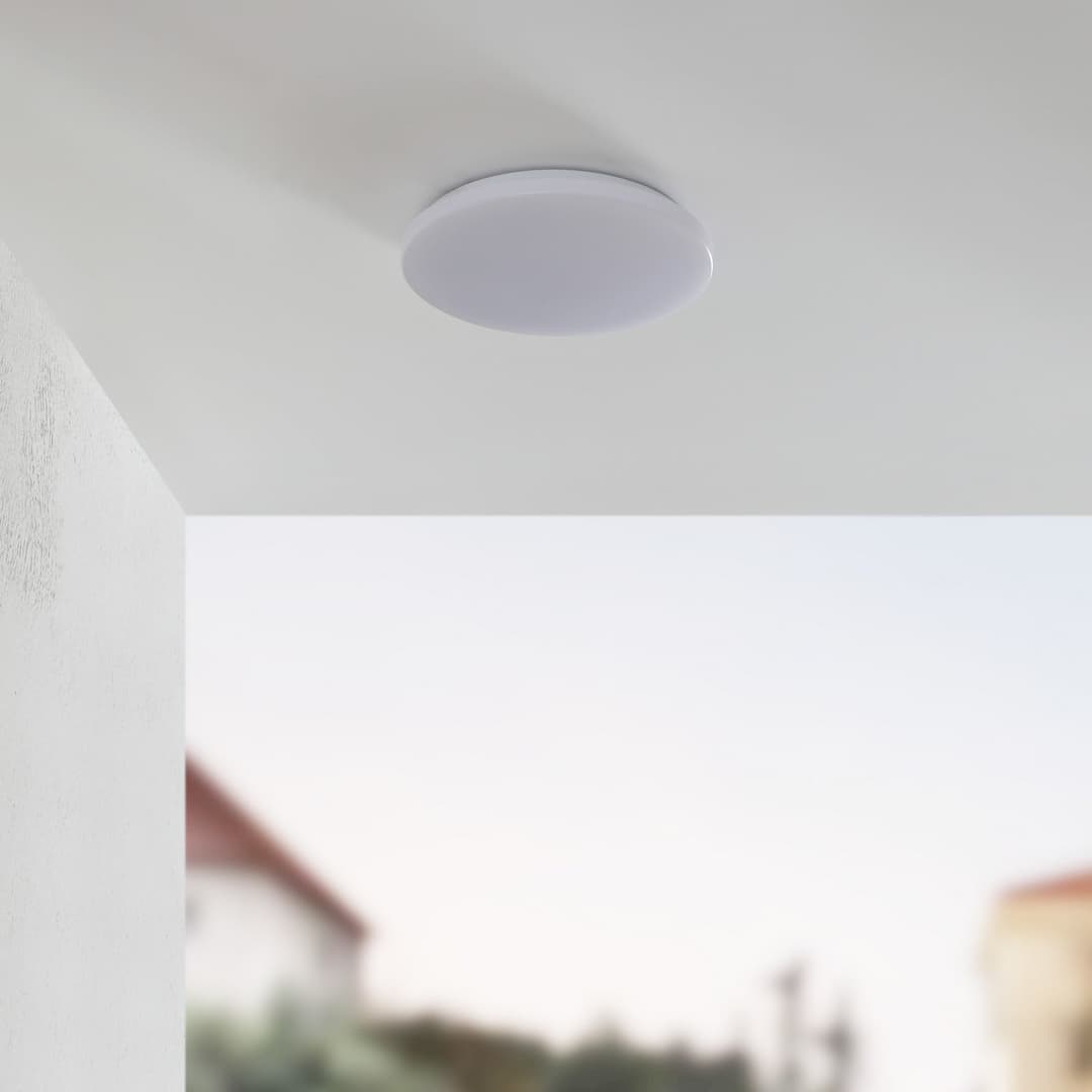Doki LED Deckenleuchte 4.000K Ø34 IP44 White - Lindby - Balkon - Kunststoff - Rund