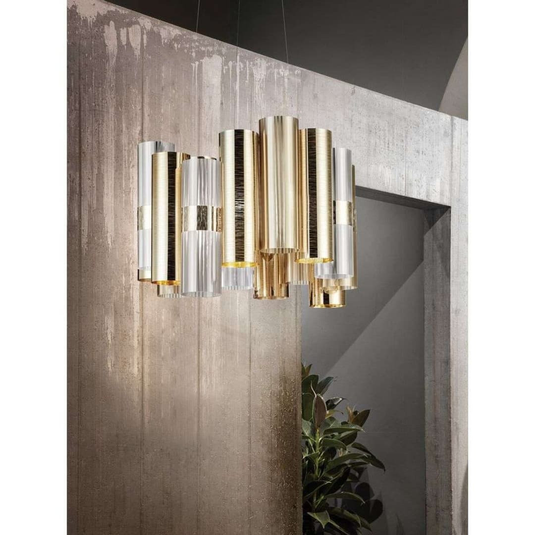 La Lollo Pendelleuchte M Gold - SLAMP - Wohnzimmer - Kunststoff