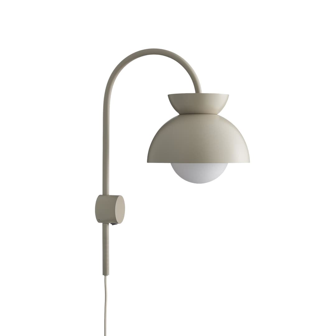 Butterfly Wandleuchte Matt Tan Grey - Frandsen - Wohnzimmer - Design - Metall - Einflammig