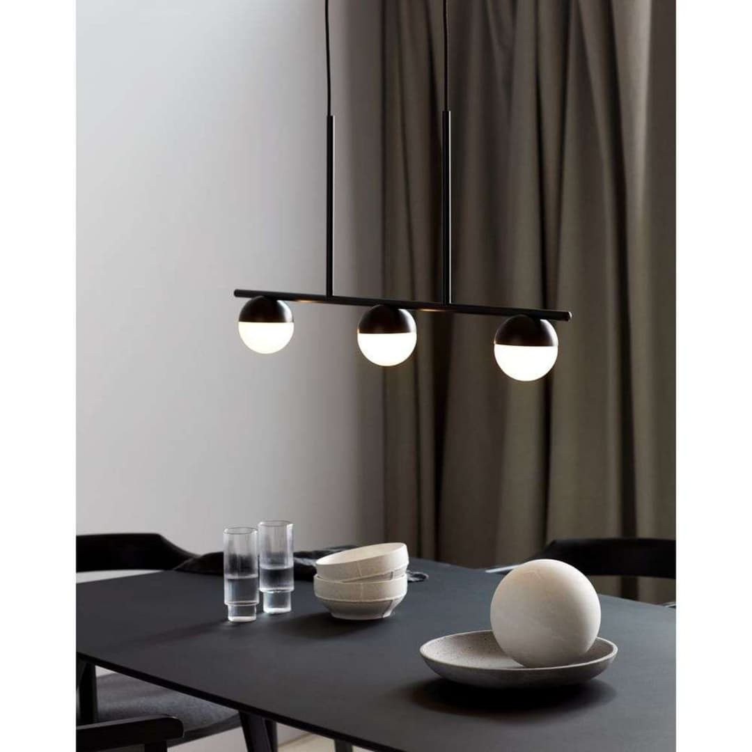 Contina 3 Pendelleuchte Black - Nordlux - Küche - Metall