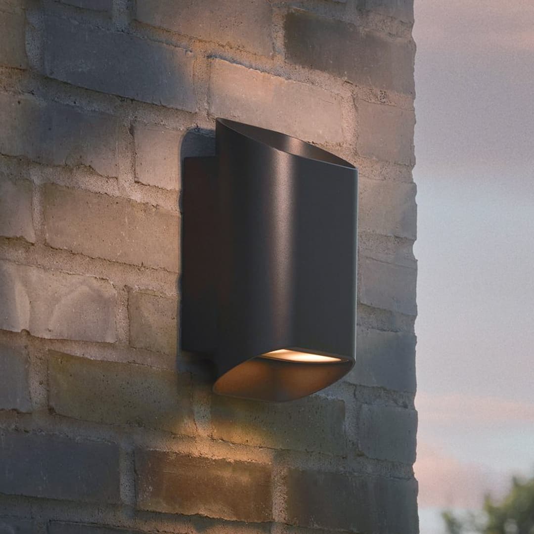Nico 22 Round Außenwandleuchte, schwarz, Metall - Nordlux - Balkon - Modern - Mehrflammig