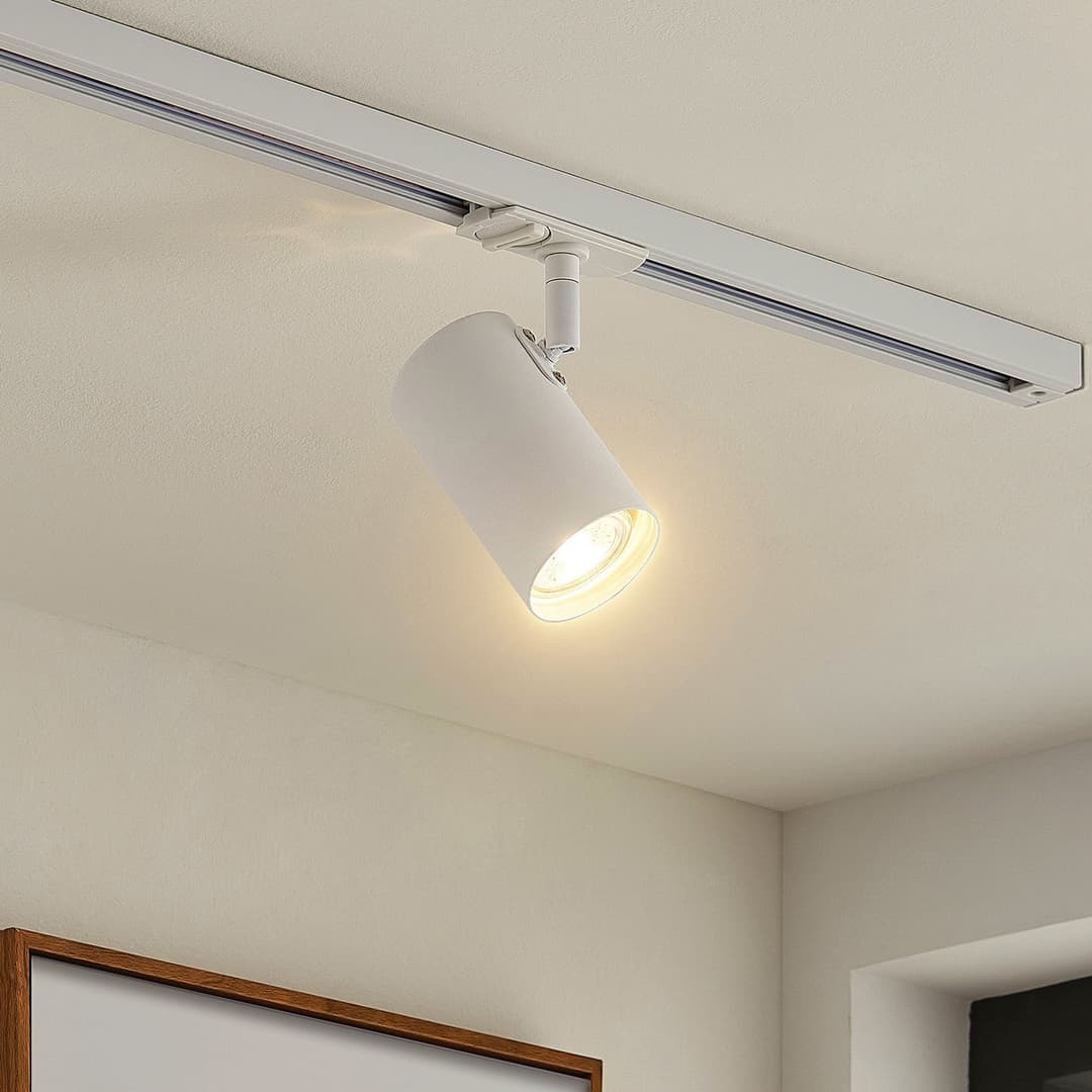 Linaro Schienenspot GU10 Weiß - Lindby - Flurbereich - Modern - Metall - Einflammig
