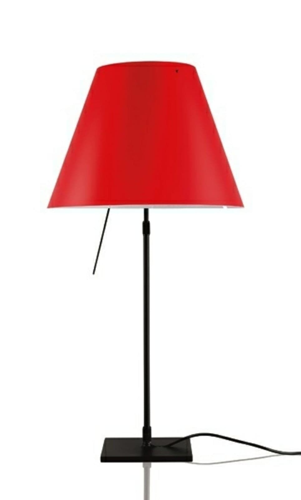 Costanza Tischleuchte, schwarz/rot, dimmbar - Luceplan - Wohnzimmer - Aluminium