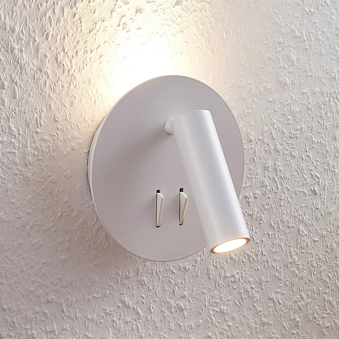 Magya LED 2 Round Wandleuchte White - Lucande - Wohnzimmer - Modern - Aluminium - Mehrflammig