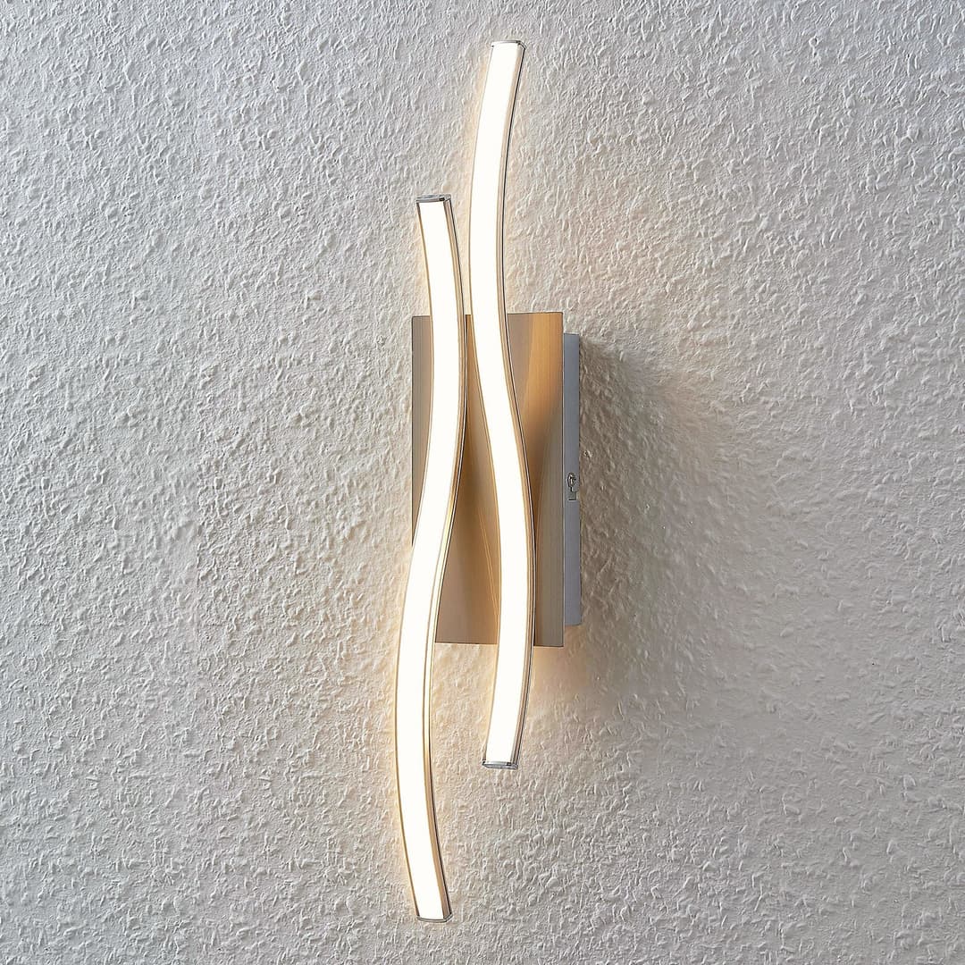 Safia Wandleuchte Nickel/White - Lindby - Wohnzimmer - Modern - Aluminium - Mehrflammig