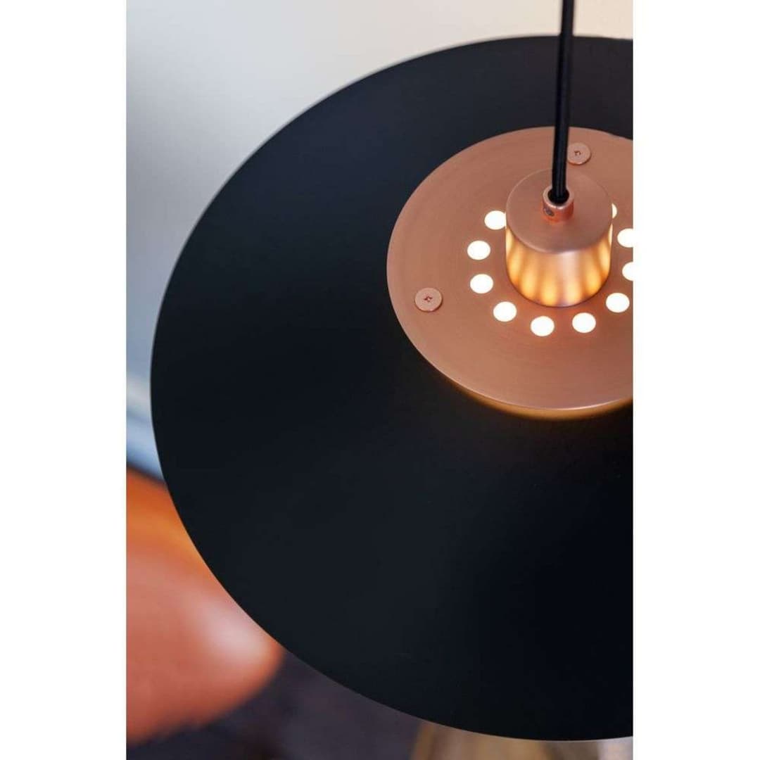 Rivoli Hängelampe, schwarz/messing, Ø 40 cm - Halo Design - Esszimmer - Metall