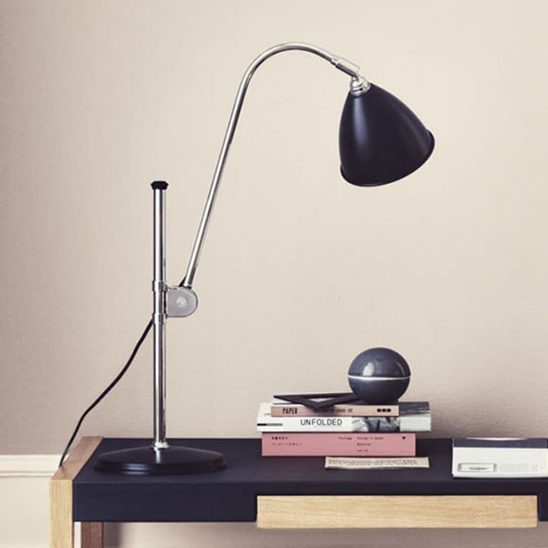 Bestlite BL1 Tischleuchte Ø16 Chrom/Schwarz - GUBI - Wohnzimmer - Design - Metall - Einflammig