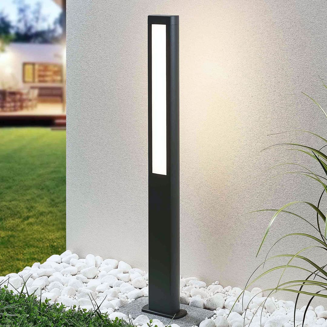 Mhairi Außen Gartenleuchte IP54 Dark Grey - Lucande - Terrasse - Modern - Metall - Einflammig
